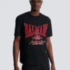 Kurzärmeliges T-Shirt mit aufgedrucktem Balmain College-Logo Kurzärmeliges T-Shirt mit aufgedrucktem Balmain College-Logo