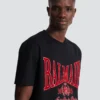 Kurzärmeliges T-Shirt mit aufgedrucktem Balmain College-Logo Kurzärmeliges T-Shirt mit aufgedrucktem Balmain College-Logo