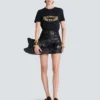 Kurzärmeliges T-Shirt mit Balmain-Kettenprint Kurzärmeliges T-Shirt mit Balmain-Kettenprint