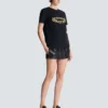 Kurzärmeliges T-Shirt mit Balmain-Kettenprint Kurzärmeliges T-Shirt mit Balmain-Kettenprint