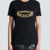 Kurzärmeliges T-Shirt mit Balmain-Kettenprint Kurzärmeliges T-Shirt mit Balmain-Kettenprint
