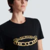 Kurzärmeliges T-Shirt mit Balmain-Kettenprint Kurzärmeliges T-Shirt mit Balmain-Kettenprint