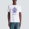Kurzärmeliges T-Shirt mit College-Emblem-Print Kurzärmeliges T-Shirt mit College-Emblem-Print