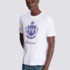 Kurzärmeliges T-Shirt mit College-Emblem-Print Kurzärmeliges T-Shirt mit College-Emblem-Print
