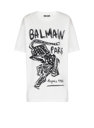 Kurzärmeliges T-Shirt mit Leopardenmuster