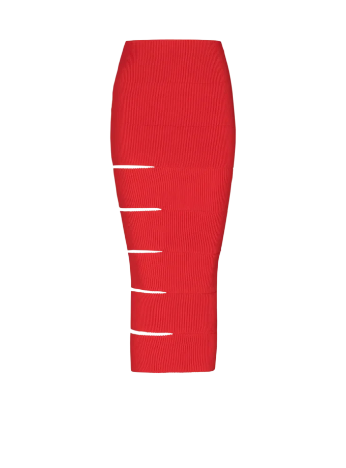 Langer Strickrock mit Cut-outs Langer Strickrock mit Cut-outs