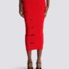 Langer Strickrock mit Cut-outs Langer Strickrock mit Cut-outs