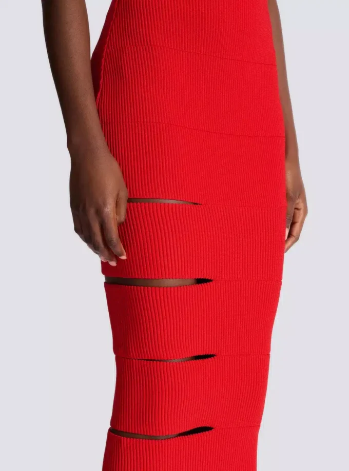 Langer Strickrock mit Cut-outs Langer Strickrock mit Cut-outs