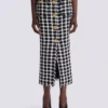 Langer Tweedrock mit Gingham-Muster Langer Tweedrock mit Gingham-Muster