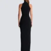 Langes, besticktes Kleid mit Schlitz Langes, besticktes Kleid mit Schlitz