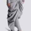 Langes, drapiertes Kleid aus Baumwollstrick Langes, drapiertes Kleid aus Baumwollstrick