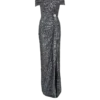 Langes, drapiertes Paillettenkleid Langes, drapiertes Paillettenkleid