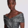 Langes, drapiertes Paillettenkleid Langes, drapiertes Paillettenkleid