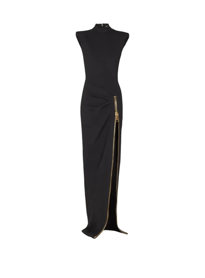 Langes Jerseykleid mit Beinschlitz Langes Jerseykleid mit Beinschlitz