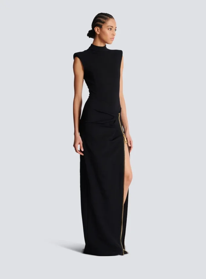 Langes Jerseykleid mit Beinschlitz Langes Jerseykleid mit Beinschlitz