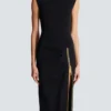 Langes Jerseykleid mit Beinschlitz Langes Jerseykleid mit Beinschlitz