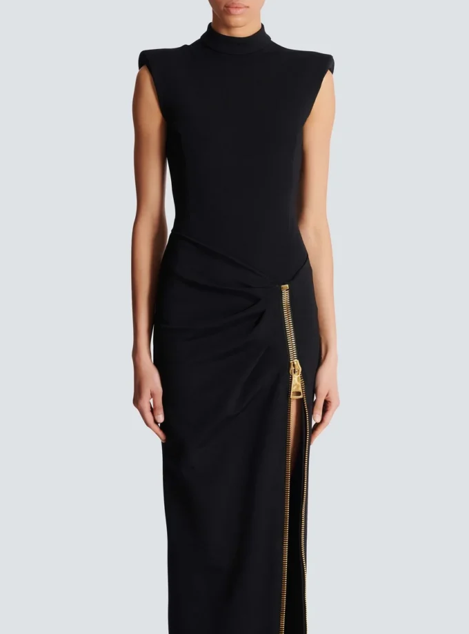 Langes Jerseykleid mit Beinschlitz Langes Jerseykleid mit Beinschlitz