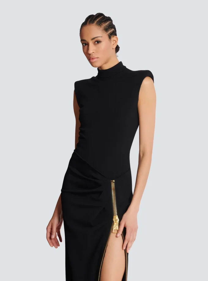 Langes Jerseykleid mit Beinschlitz Langes Jerseykleid mit Beinschlitz