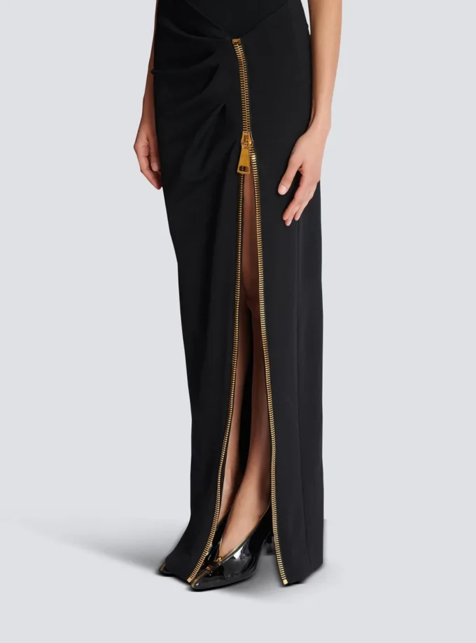 Langes Jerseykleid mit Beinschlitz Langes Jerseykleid mit Beinschlitz