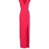 Langes Kreppkleid mit verzierten Details Langes Kreppkleid mit verzierten Details