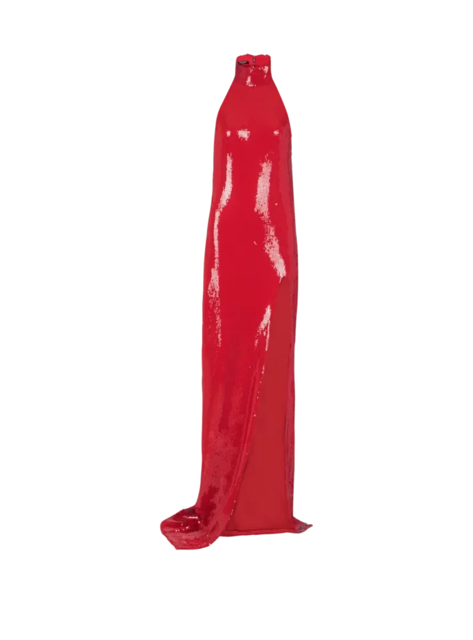 Langes Paillettenkleid mit Neckholder Langes Paillettenkleid mit Neckholder