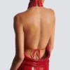 Langes Paillettenkleid mit Neckholder Langes Paillettenkleid mit Neckholder