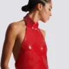 Langes Paillettenkleid mit Neckholder Langes Paillettenkleid mit Neckholder
