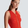 Langes, ärmelloses Kleid aus Strick Langes, ärmelloses Kleid aus Strick