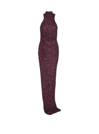 Langes, ärmelloses Paillettenkleid