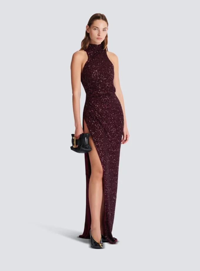 Langes, ärmelloses Paillettenkleid Langes, ärmelloses Paillettenkleid