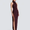Langes, ärmelloses Paillettenkleid Langes, ärmelloses Paillettenkleid