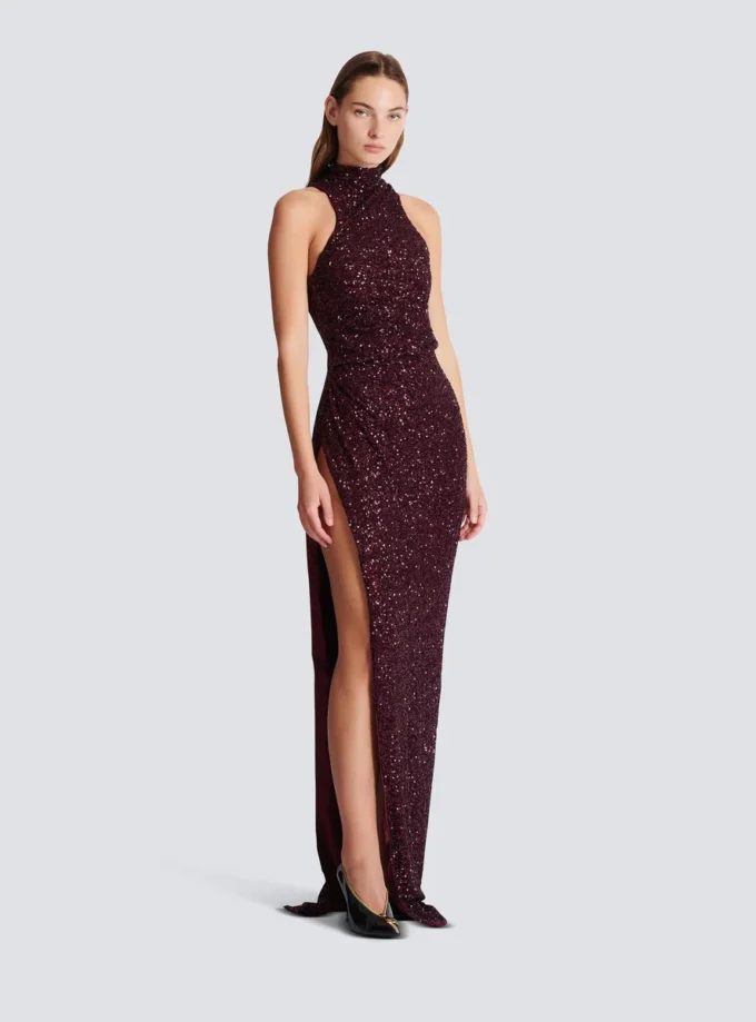 Langes, ärmelloses Paillettenkleid Langes, ärmelloses Paillettenkleid
