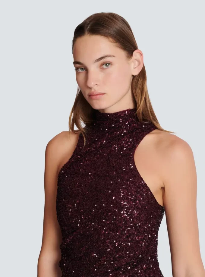 Langes, ärmelloses Paillettenkleid Langes, ärmelloses Paillettenkleid