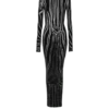 Langes Samtkleid mit Zebradruck Langes Samtkleid mit Zebradruck