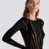 Langes Samtkleid mit Zebradruck Langes Samtkleid mit Zebradruck