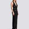 Langes Strickkleid mit Neckholder Langes Strickkleid mit Neckholder