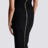 Langes trägerloses Strickkleid Langes trägerloses Strickkleid