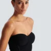 Langes trägerloses Strickkleid Langes trägerloses Strickkleid