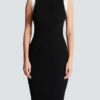 Langes zweifarbiges Kleid mit Zopfmuster Langes zweifarbiges Kleid mit Zopfmuster