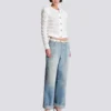 Langärmelige Strickjacke in Tweedoptik Langärmelige Strickjacke in Tweedoptik