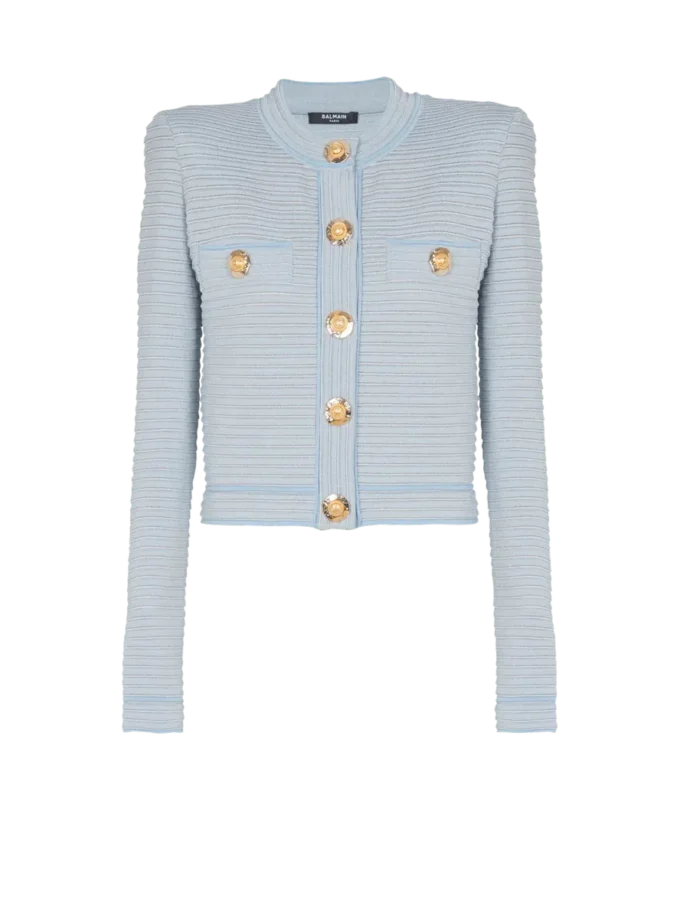 Langärmelige Strickjacke mit Struktur Langärmelige Strickjacke mit Struktur
