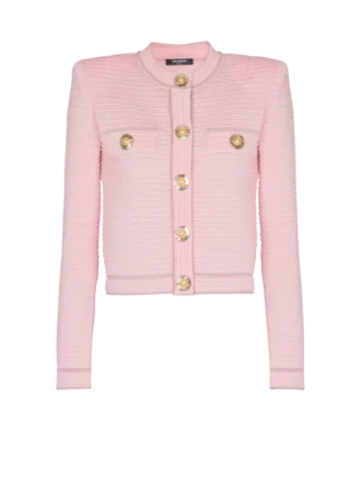 Langärmelige Strickjacke mit Struktur