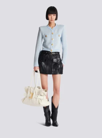 Langärmelige Strickjacke mit Struktur
