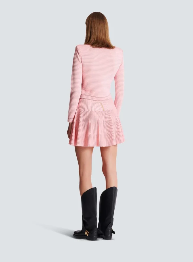 Langärmelige Strickjacke mit Struktur Langärmelige Strickjacke mit Struktur