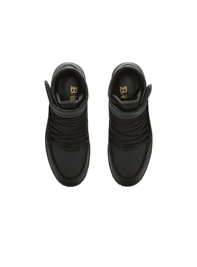 Leder Balmain Swan Mid-Top Schnürschuhe Leder Balmain Swan Mid-Top Schnürschuhe