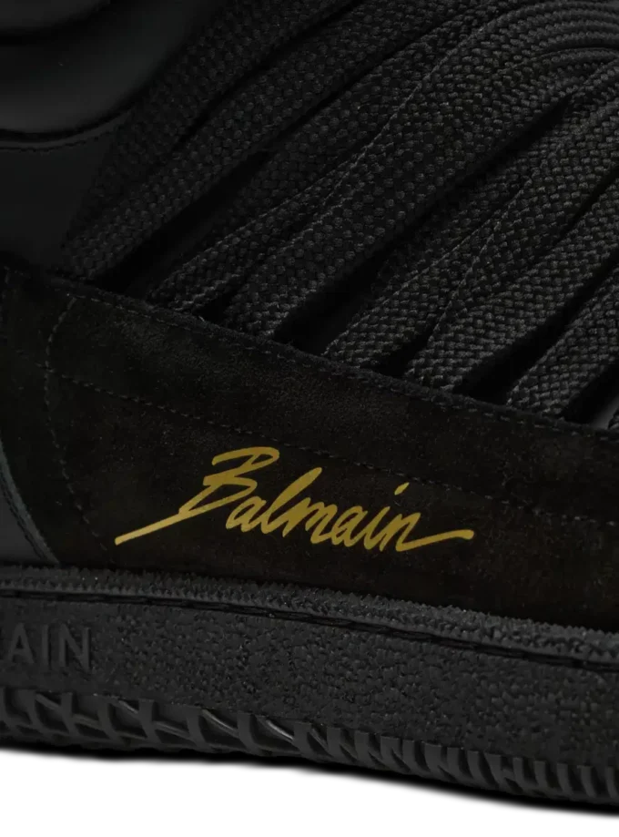 Leder Balmain Swan Mid-Top Schnürschuhe Leder Balmain Swan Mid-Top Schnürschuhe