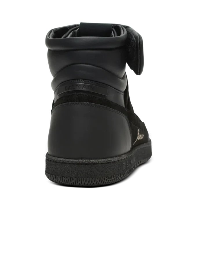 Leder Balmain Swan Mid-Top Schnürschuhe Leder Balmain Swan Mid-Top Schnürschuhe