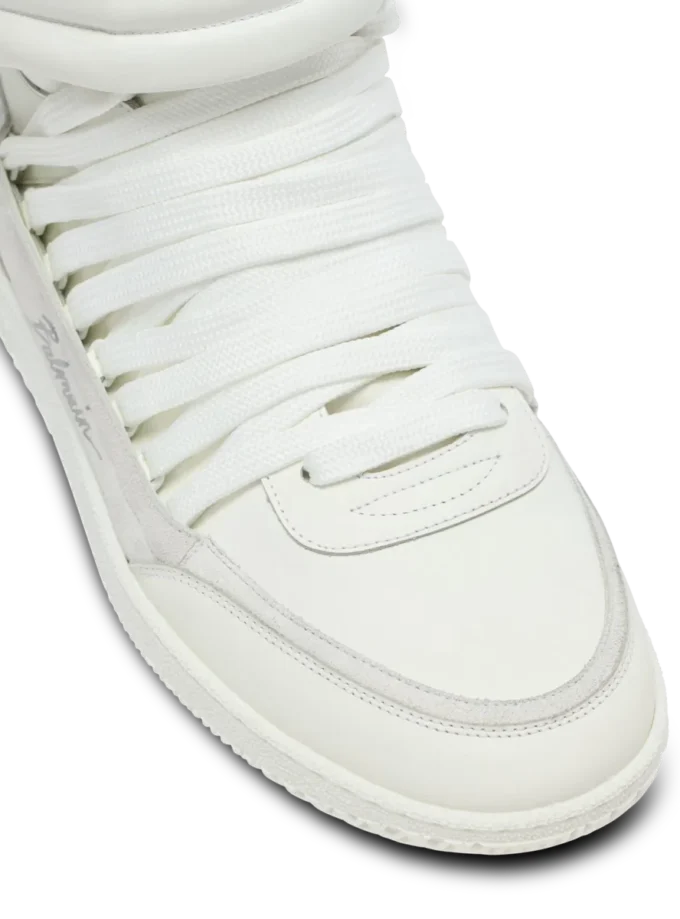Leder Balmain Swan Mid-Top Schnürschuhe Leder Balmain Swan Mid-Top Schnürschuhe