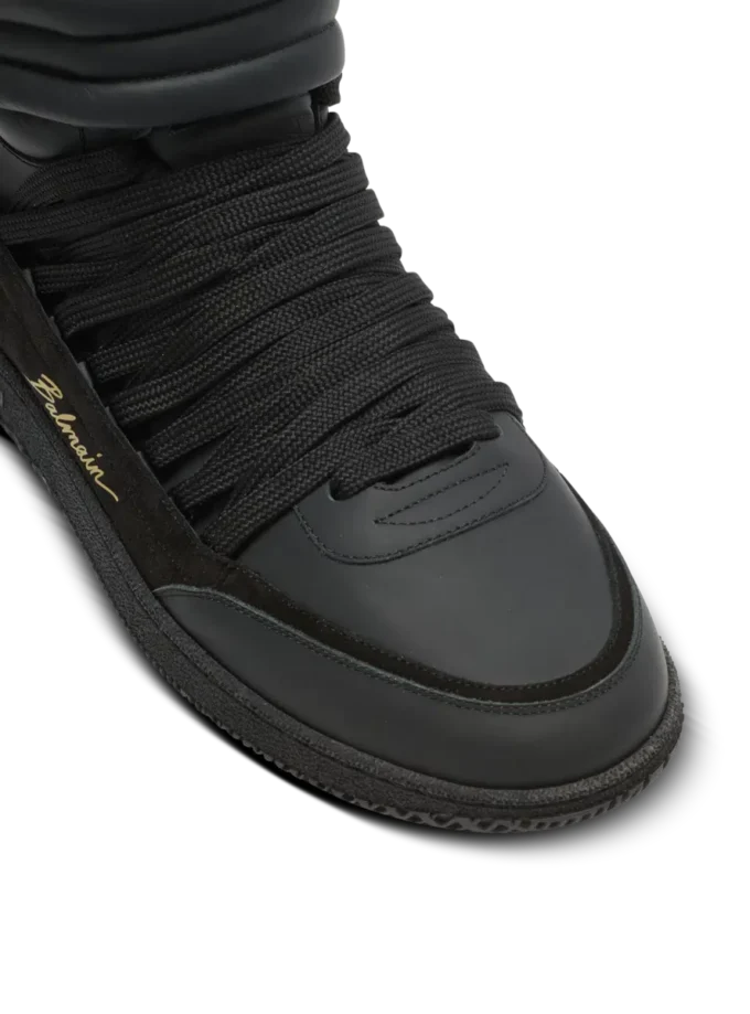 Leder Balmain Swan Mid-Top Schnürschuhe Leder Balmain Swan Mid-Top Schnürschuhe