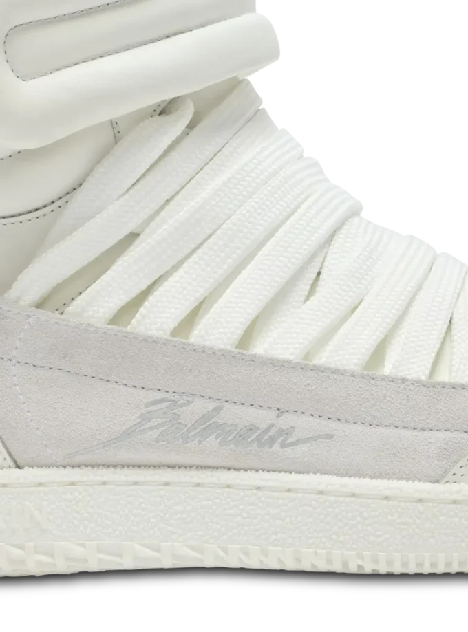 Leder Balmain Swan Mid-Top Schnürschuhe Leder Balmain Swan Mid-Top Schnürschuhe